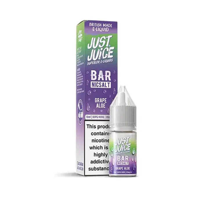 Just Juice Bar Juice - Grape Aloe -  Nic Salt - 10ml