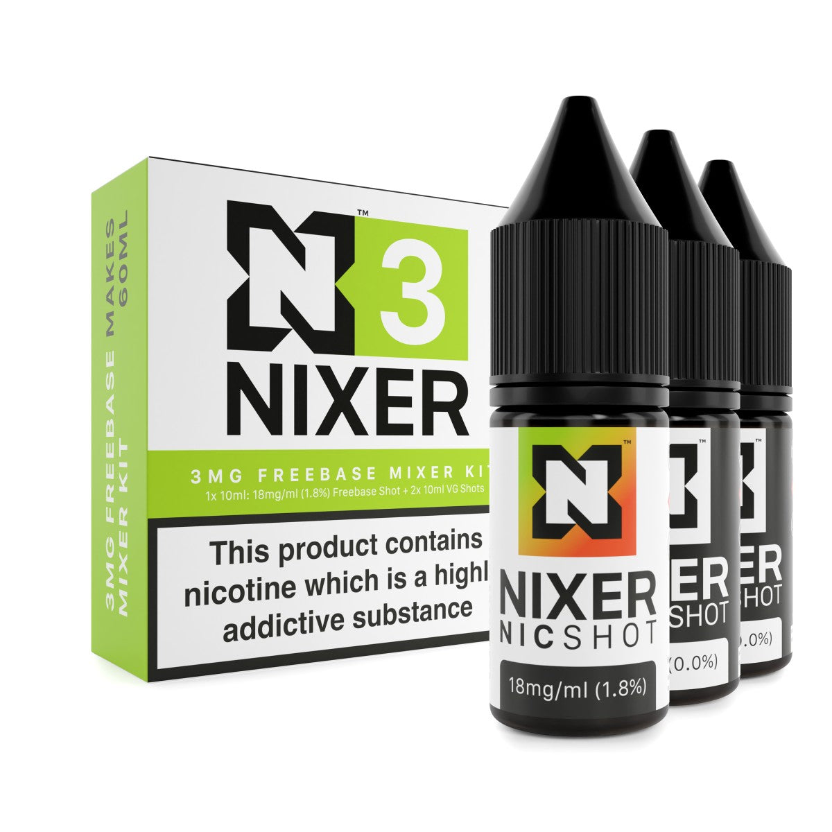 Nixer N3 - 3mg Freebase Mixer Kit