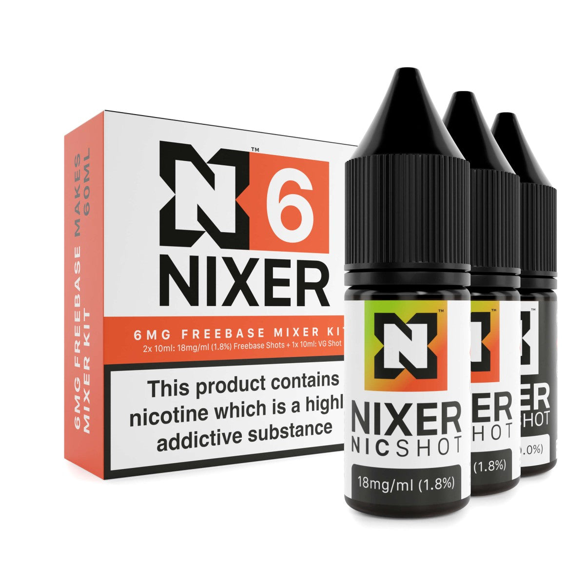 Nixer N3 - 6mg Freebase Mixer Kit