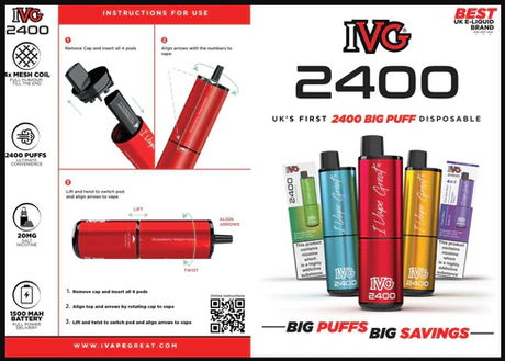 I VG - 2400 Puff - Disposable Vape - My Vape Store UK