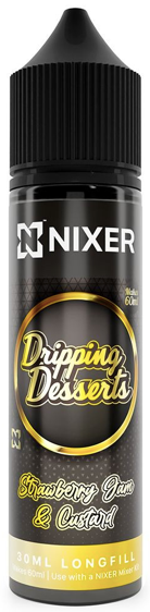 Nixer - Dripping Desserts - Strawberry Jam & Custard - 30ml - Longfill