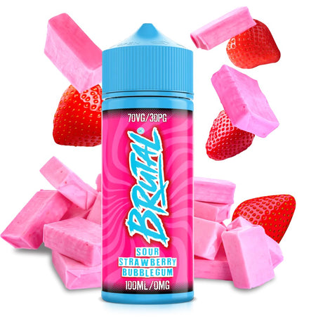 Brutal - Sour Strawberry Bubblegum - 100ML - My Vape Store UK