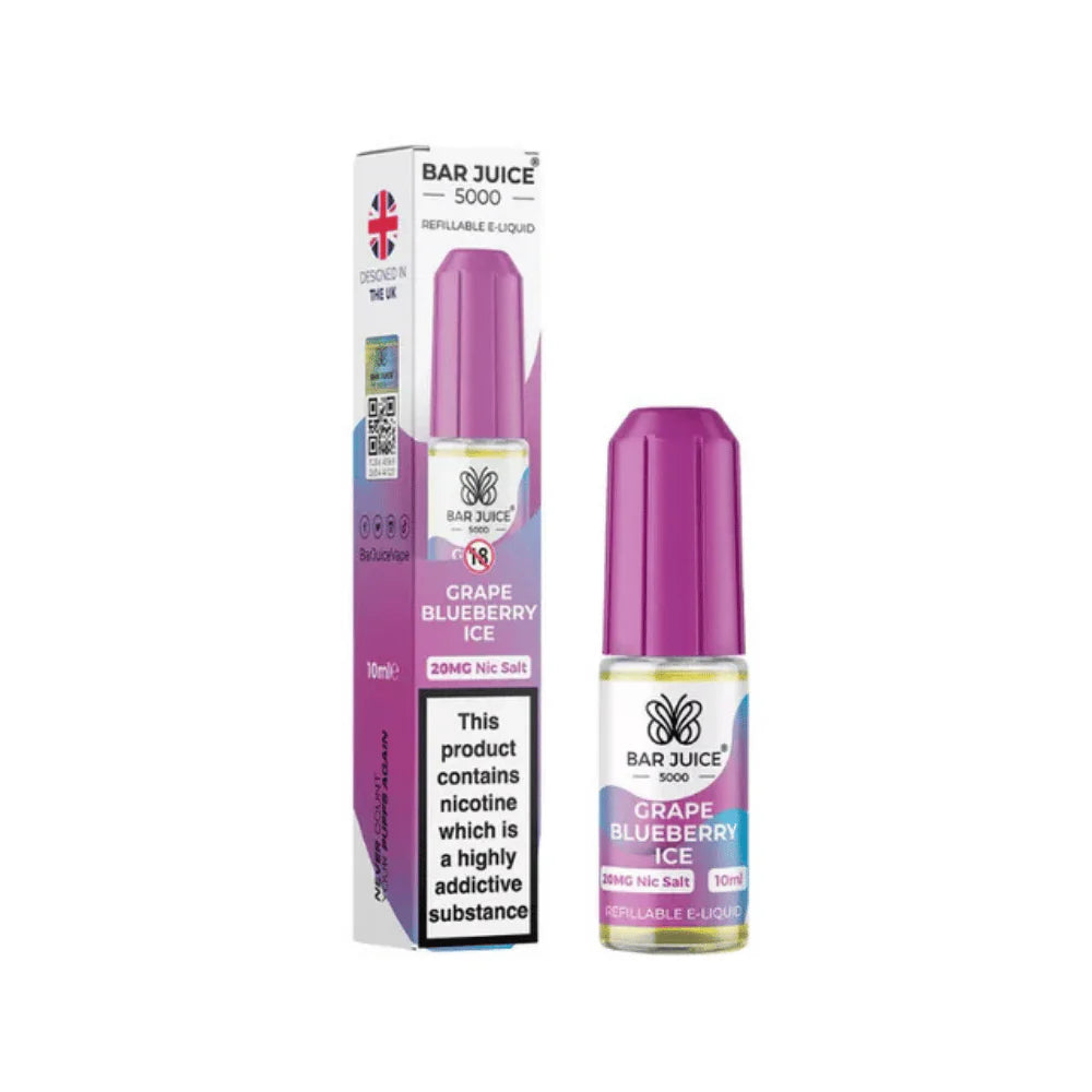 Bar Juice  - Grape Blueberry Ice - Nic Salts - 10ml 