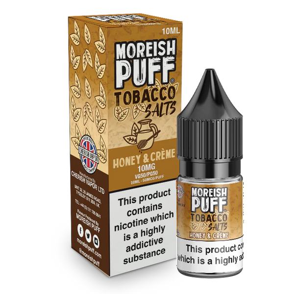 Moreish Puff - Honey & Creme Tobacco - Nic Salt