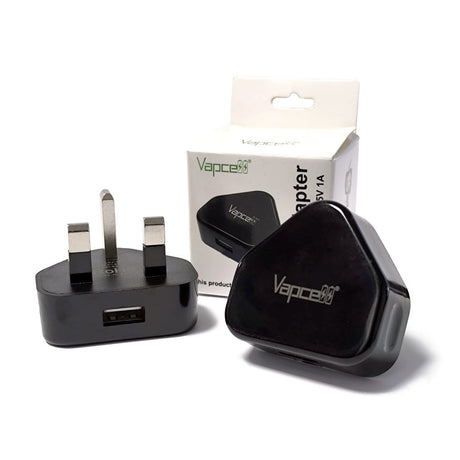 Vapcell UK Plug USB Adapter 1A 