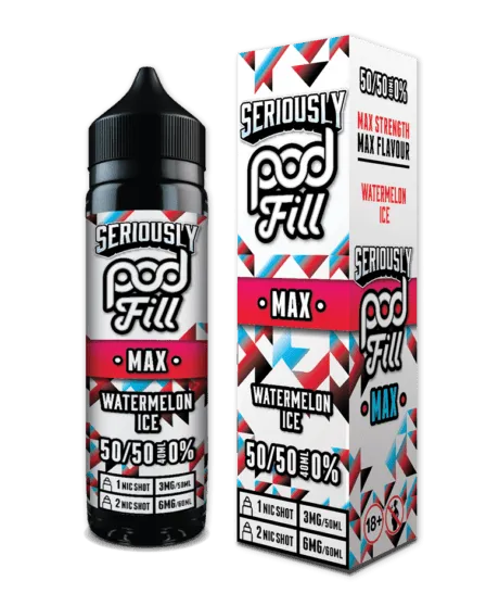 Seriously Pod Fill Max- Watermelon Ice 50ML 0MG 50/50 