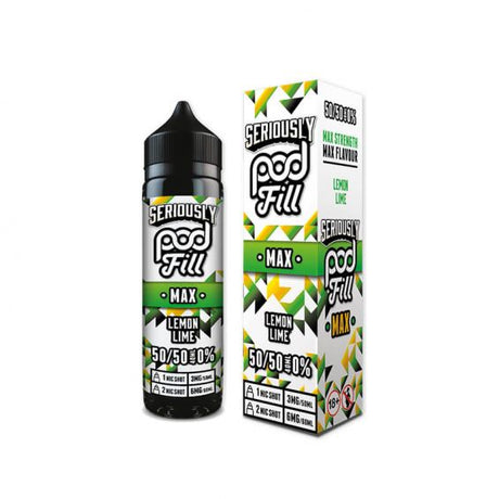 Seriously Pod Fill Max- Lemon Lime 50ML 0MG 50/50 