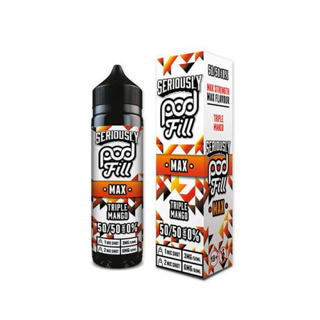 Seriously Pod Fill Max- Triple Mango 50ML 0MG 50/50 
