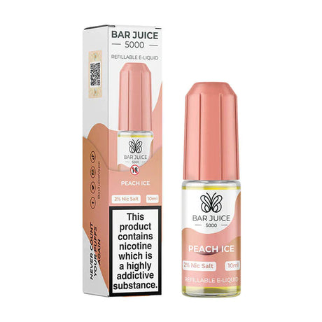 Bar Juice - Peach Ice - Nic Salt - 10ml - My Vape Store UK