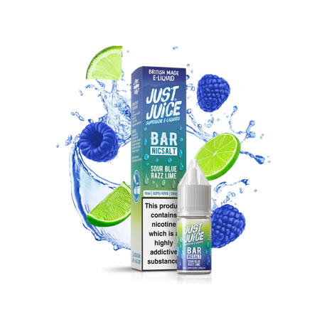 Just Juice Bar Juice - Sour Blue Razz Lime - Nic Salt - 10ml 