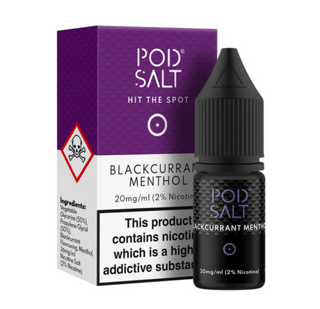 Pod Salt - Blackcurrant Menthol - Nic Salt - 10ml - My Vape Store UK