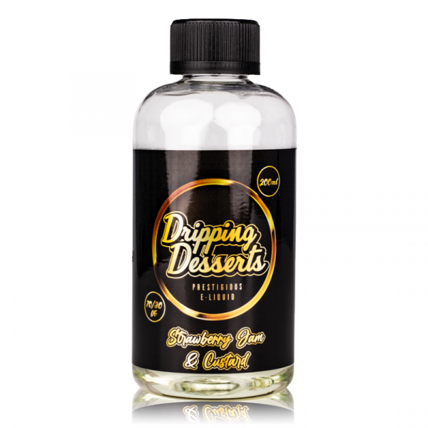 Dripping Desserts - Strawberry Jam & Custard - 0mg - 200ml - Shortfill - My Vape Store UK